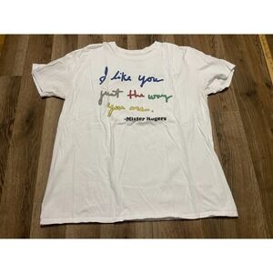TeeLuv Shirt, Men's Size XL, White, I Like You Just The Way You Are